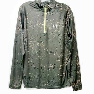 Under Armour Quarter Zip Camo Long Sleeves Top Running Activewear Size M